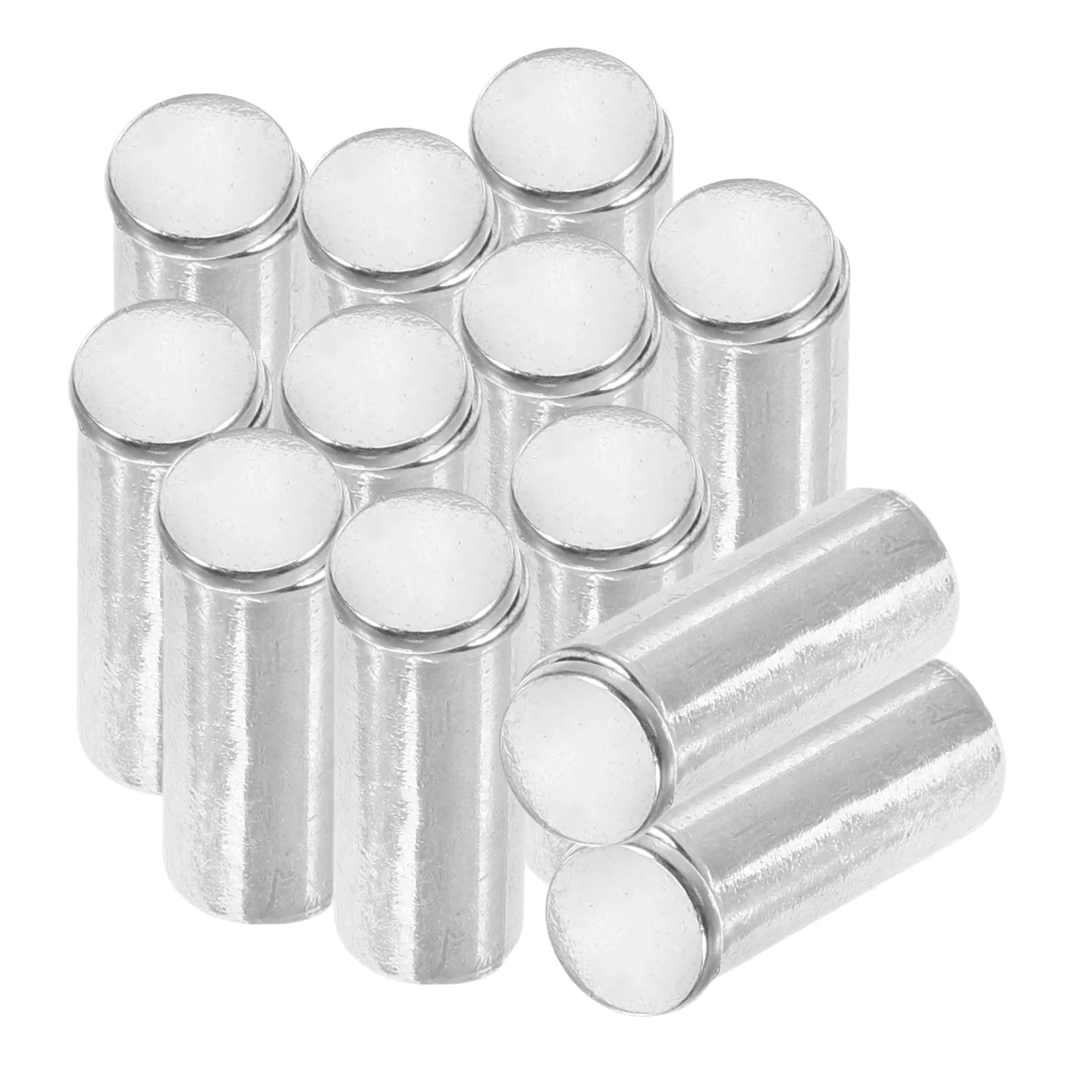 12 Pcs Metal Buckle Drawstring Cords Replacement Ends Pendant Aglets for Hoodies Repair Kit Silver Cap