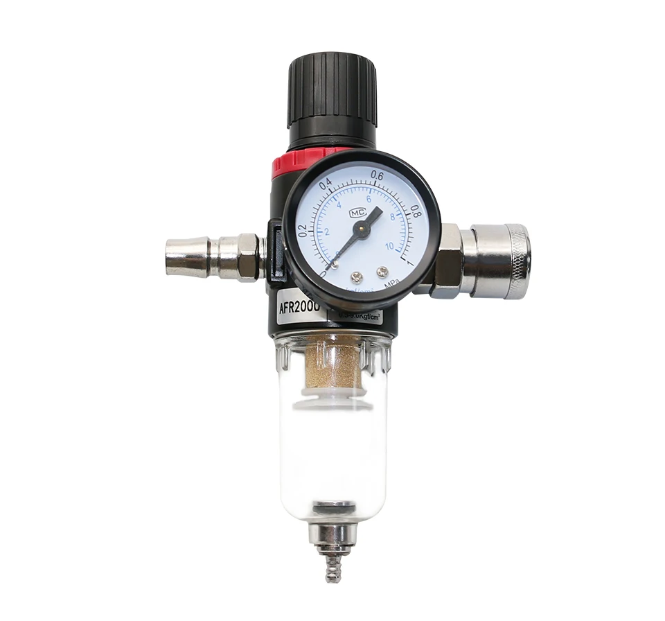 AFR-2000 Pneumatischer Filter Luftaufbereitungseinheit Druckregler Kompressor Reduzierventil Öl Wasser Trennung AFR2000 Gauge – Detail 5
