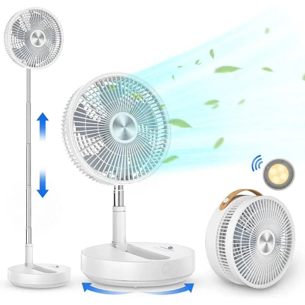 Pedestal Fan, 10800mah Battery Operated USB C Small Fans Remote, Folding Standing Pedestal Fans, Pedestal Fan