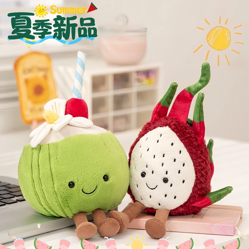 

Adorable Summer New Jellycat Coconut Doll Fun Lemonade Plush Toy Pitaya Toy Home Bedroom Decorations Girl Gift