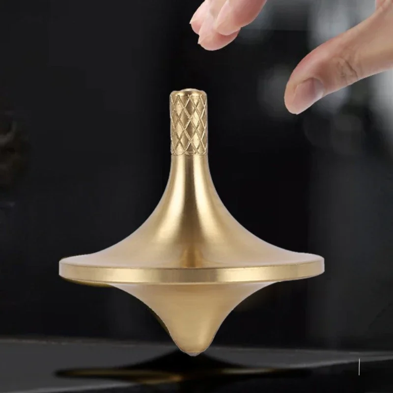 Inception Space Metal Brass Spinning Top alivio del estrés juguetes giroscópicos creativos de escritorio, Spinner pequeño Fidget para adultos