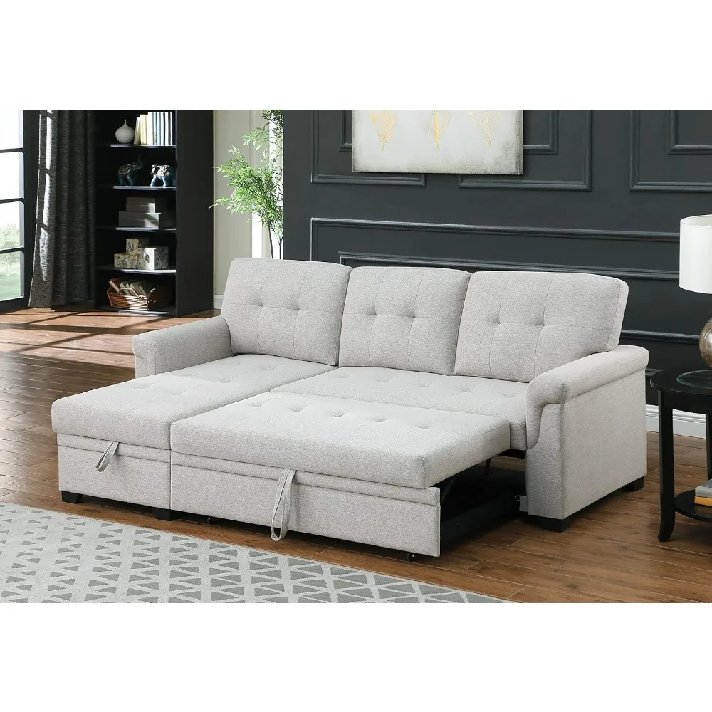 

Lucca Sectional Sleeper Sofa - Versatile Sleeper Couch & Sofa Bed with Storage - Comfortable Couch with Storage