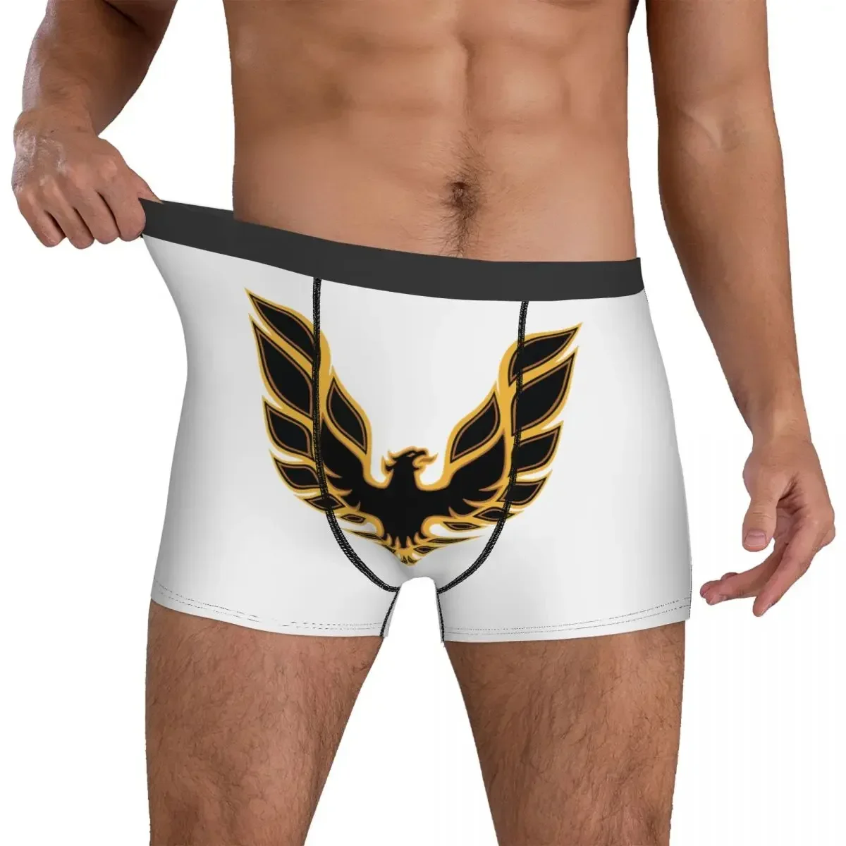 Cuecas boxer pontiac trans am firebird bandido calcinha dourada masculina roupa interior respirável para homme homem namorado presentes