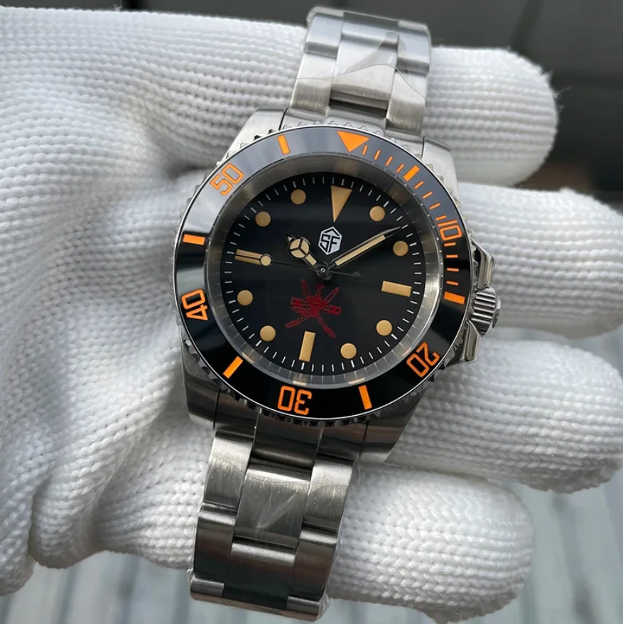 STEELFLY Men Automatic Watch 41mm Mechanical Wristwatch Diver 20ATM Waterproof C3 Luminous Sapphire Mirror NH35 Ceramic Bezel