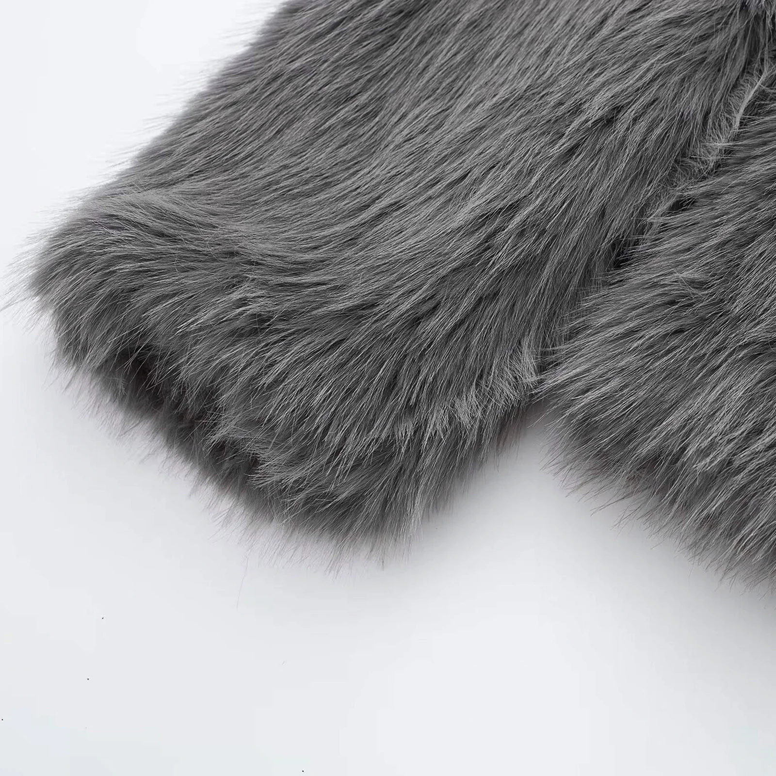Mulheres casaco de pele sintética outono inverno moda manga longa lapela gola quente outwear streetwear
