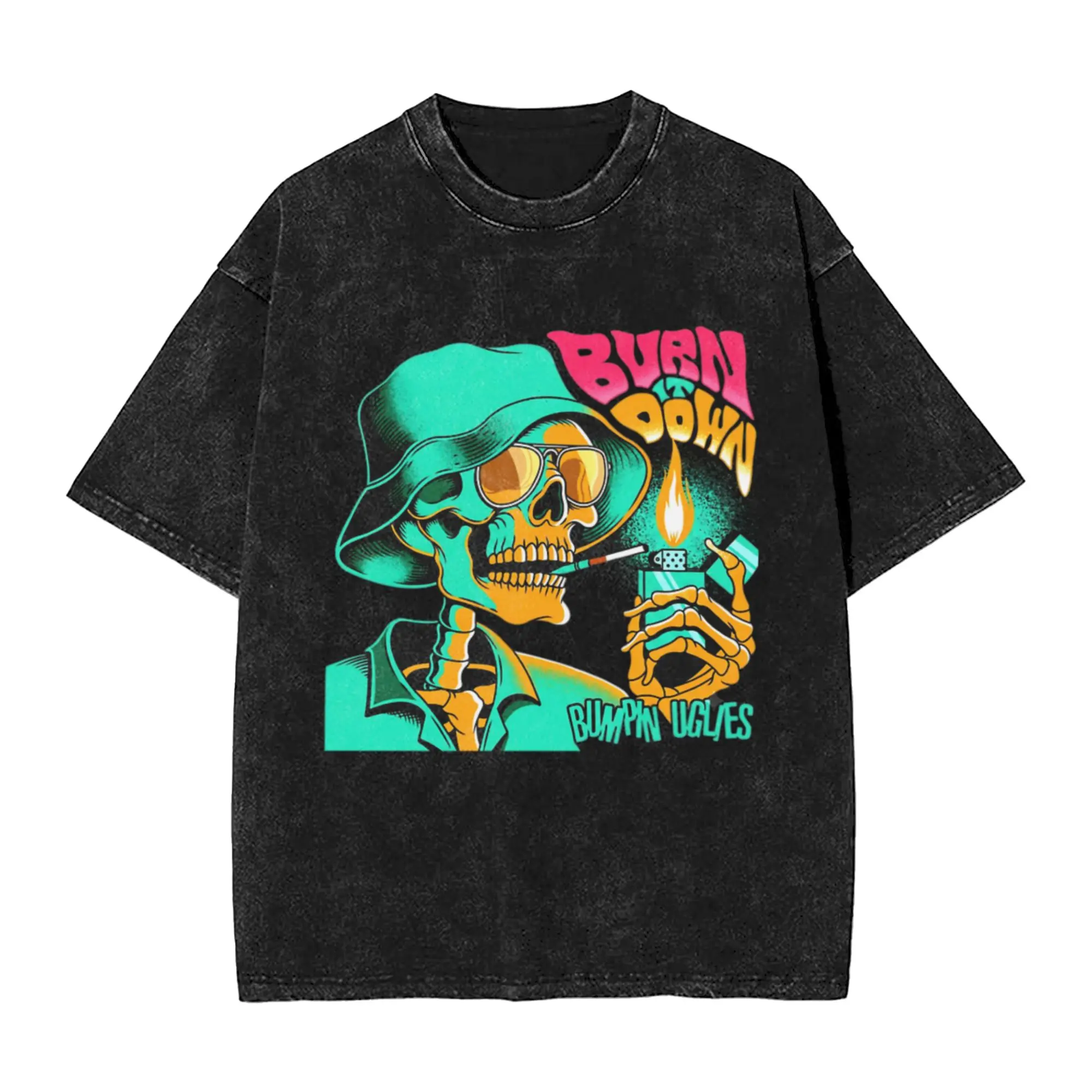 Vector Style Garage Punk Music Classic Chic A Vintage Oversized Cotton Unisex T-Shirts