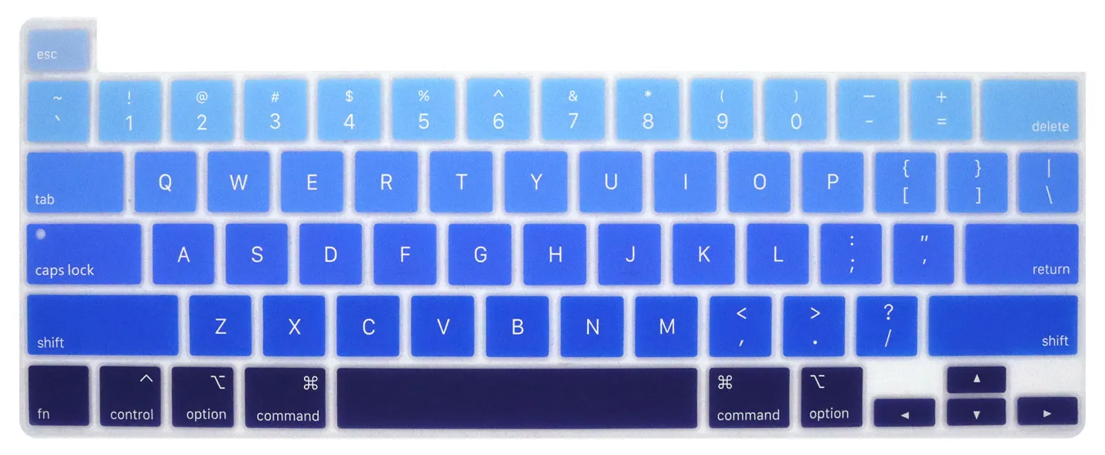 DEHAI English version rainbow gradient Keyboard Cover Skin for MacBook Pro13