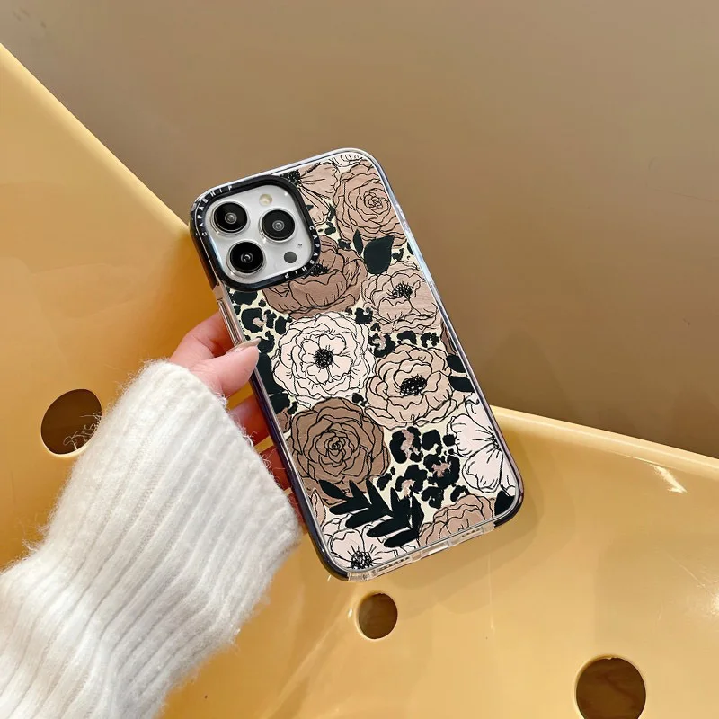 Halloween Pumpkin Graffiti Retro Rose Case For iPhone 15 14 13 12 11 Pro X XS XR Max 7 8 Plus SE Soft TPU Shockproof Back Cover