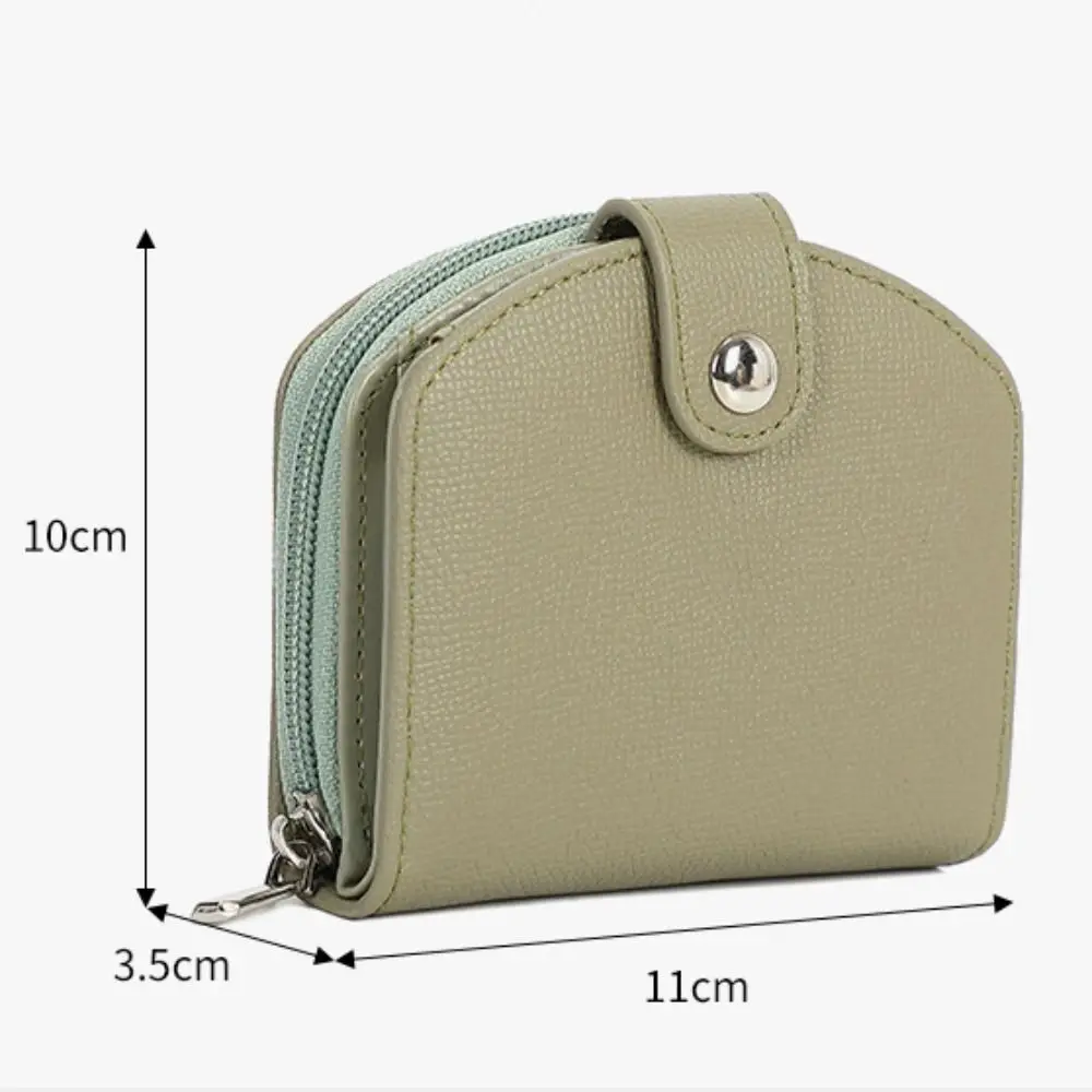 أزياء بو الجلود المرأة محفظة قصيرة سستة غلق بمشبك سعة كبيرة سليم محفظة صغيرة حافظة للبطاقات حامل النساء الفتيات