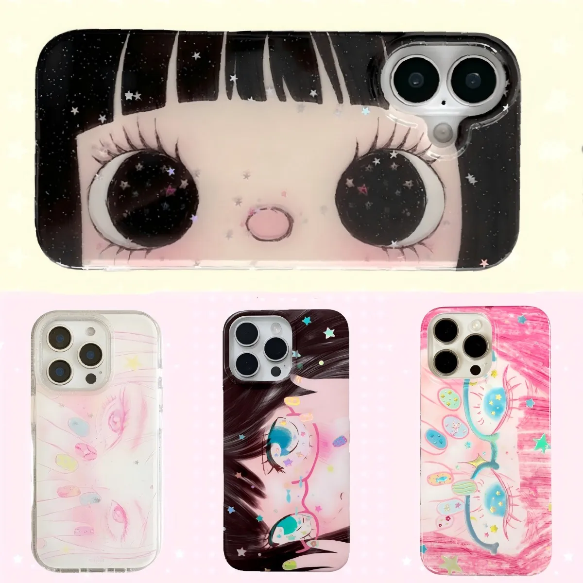 Cartoon Cute Girl Phone Case For Samsung Galaxy A27 A37 A57 A16 A07 A17 A36 A26 A56 A55 A35 A25 A15 A05s A54 A24 A14 A06 4G 5G