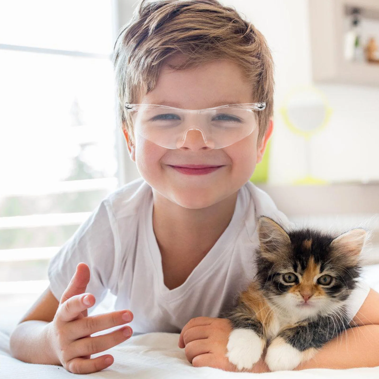 4-teilige Schutzbrille für drinnen und draußen, Sportspielzeug für Kinder, transparent, für Männer, Kunststoff, Chemie, Mann