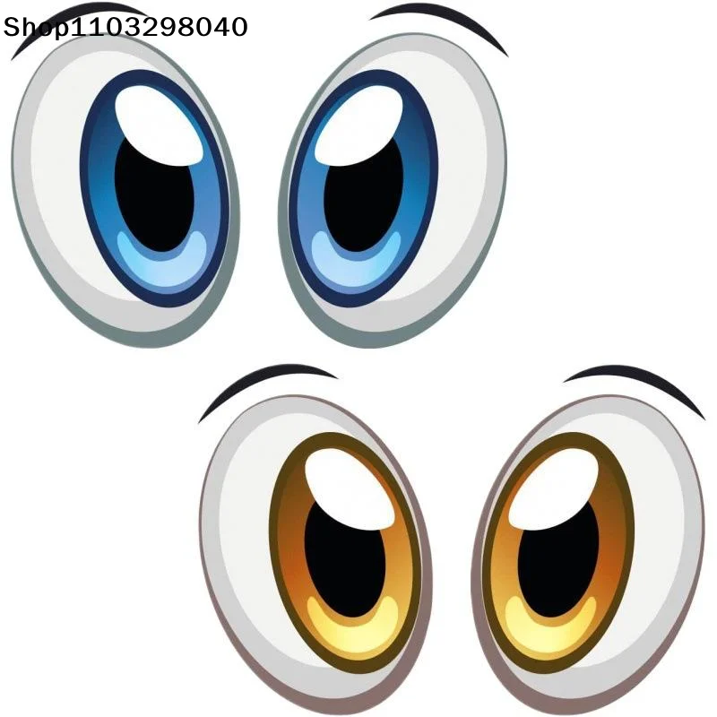1/2 Sheets Robot Eye Stickers Self Adhesive PVC Decals Removable For DIY Robotics Home Decor Crafts
