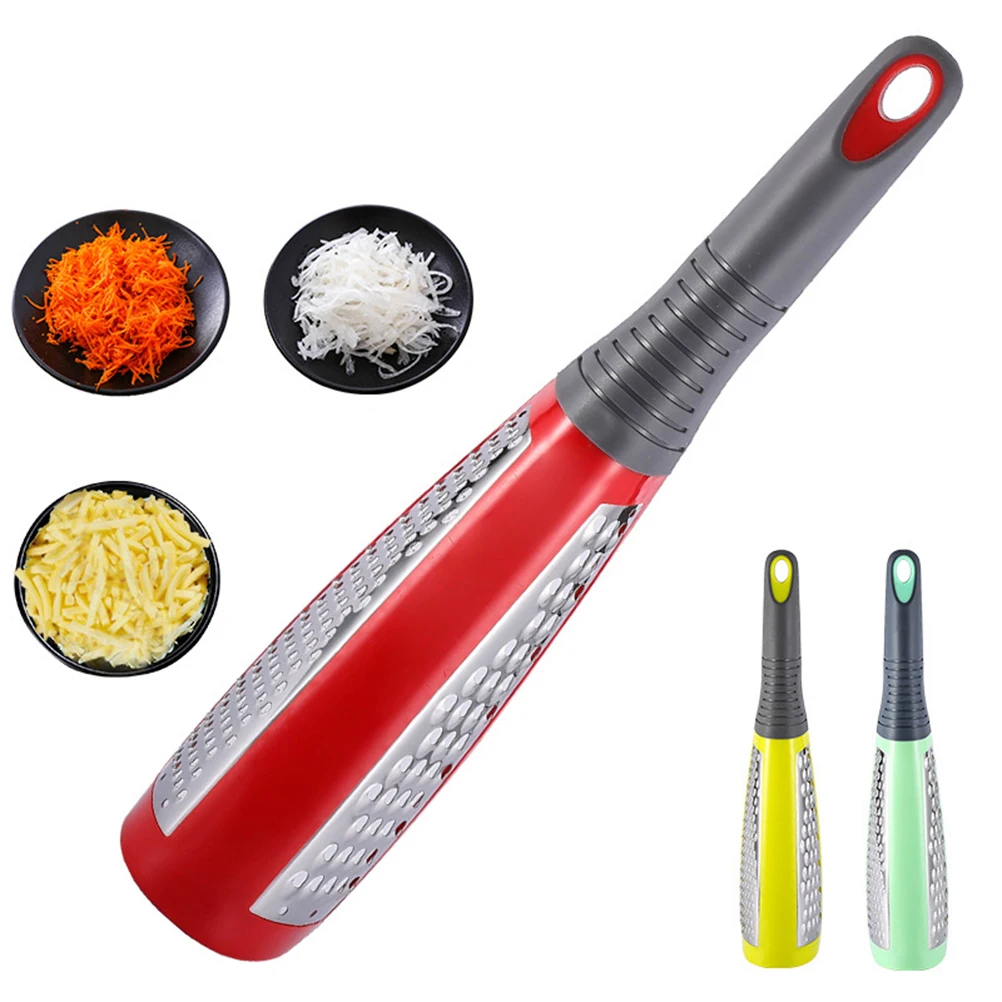 

Stainless Steel Double-Sided Vegetable Grater Handheld Zester Garlic Cheese Slicer Hanging Design Kitchen Tool