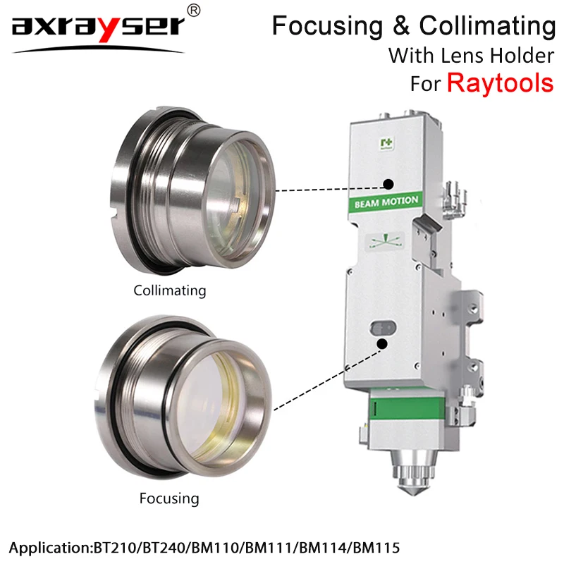 Imagem -03 - Cabeça de Corte da Fibra de Raytools com Suporte Lente Focalizando do Laser F100 F125 F150 F155 F200 Bm06k Bt240 Bm110 Bm111 Bm114 Bm115