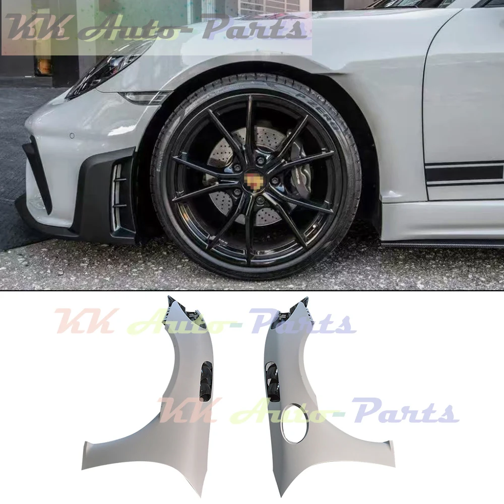 

For Porsche 718 GT4RS 2017+ Dry Carbon Fiber Front Fender Side Aprons Splitter Auto Tuning