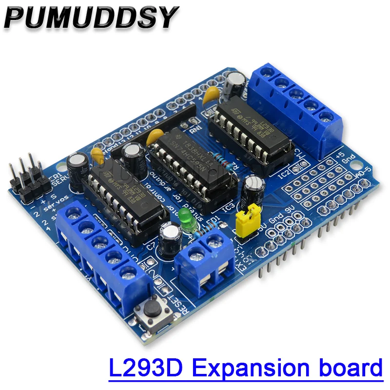 Escudo de accionamiento de Motor L293D, módulo Duemilanove Dual para Arduino, placa de expansión de accionamiento de Motor, Escudo de Control de Motor