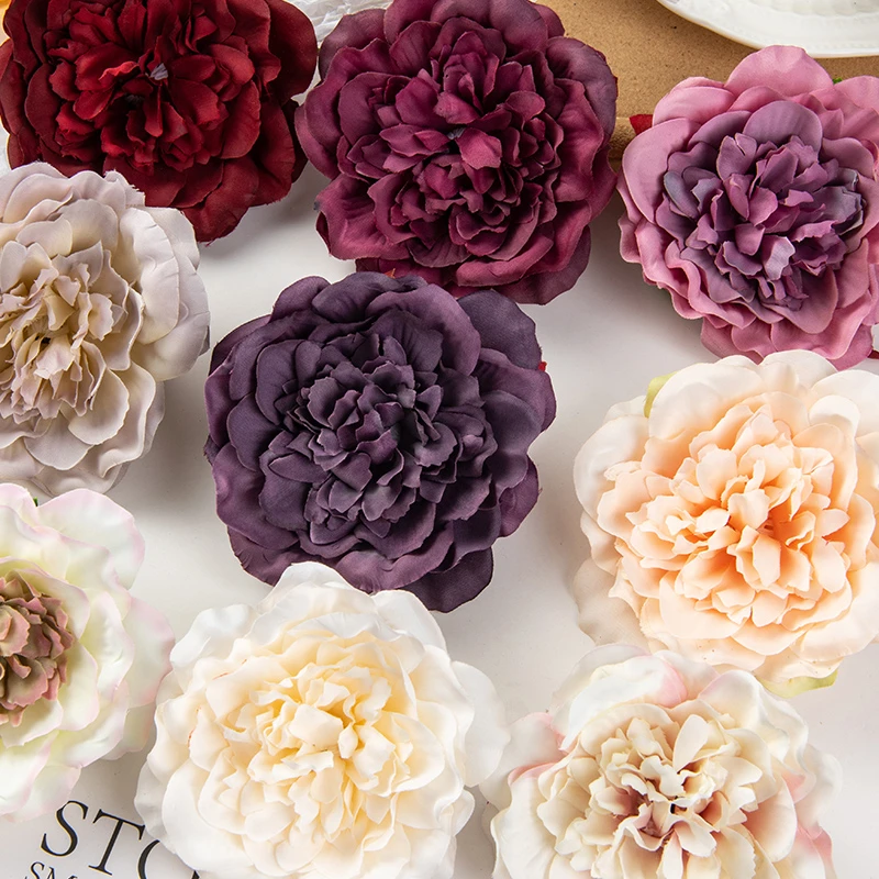 5/10 Stück Seiden-Dahlien, künstliche Blumen, Heimdekoration, Hochzeit, DIY-Rosenbogen, Festival-Girlandenmaterial, künstliche Pfingstrosen, Brautaccessoires – Detail 15