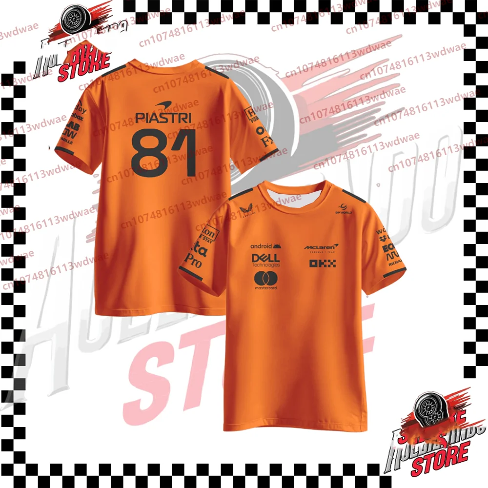

Новое поступление 2025 года, ограниченная серия Формулы 1 75-летия REMERA PIASTRI # 81 SCUDERIA MCLAREN 2025 Футболки с короткими рукавами