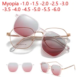 Transparent Frame With Polarized Magnet Clip Optical Myopia Glasses Driving Polarized Sunglasses Magnetic Clip-on Glasses