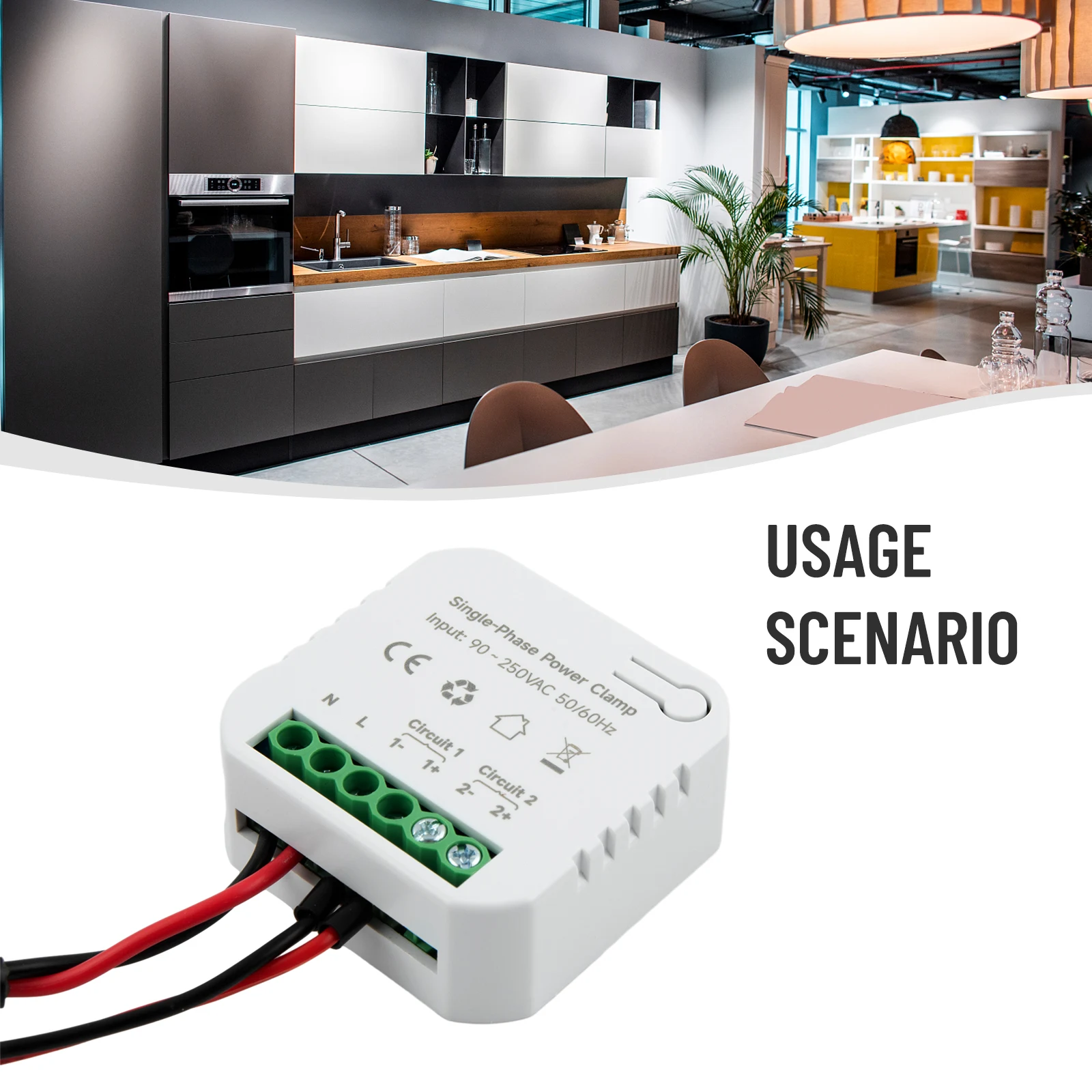 

Power Monitor Energy Meter High Quality With Current Transformer Clamp Brand New Cable Protectors Electrical Power Parts