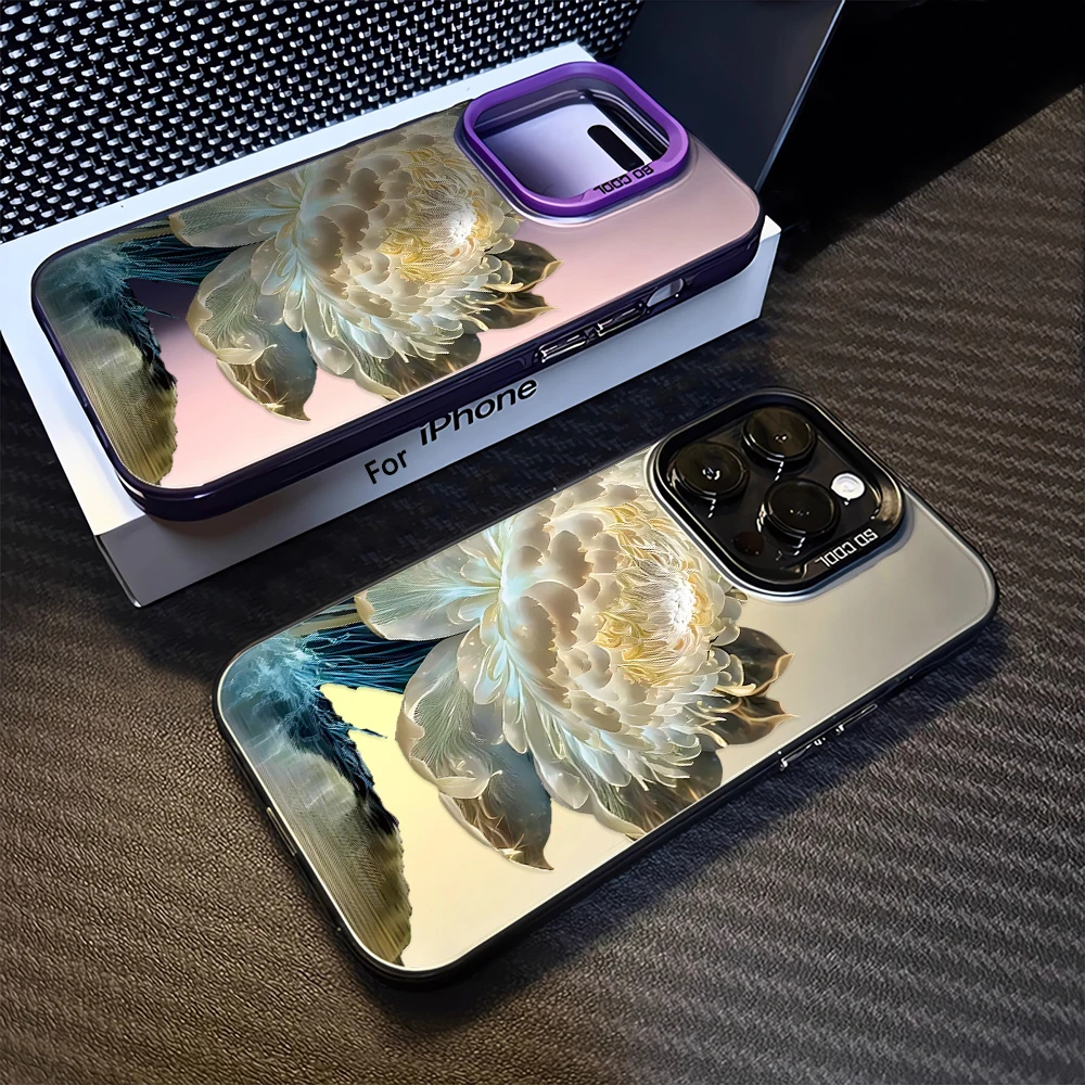 

Phone Case Flower Stylish Shockproof Elegant Fashion Trend for iPhone 17 Pro Max 16 E 15 14 Plus 13 12 11 Hard Protective Cover