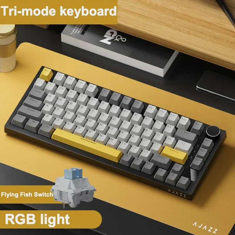 Ajazz Ak820 PRO Tri-Mode Gaming Mechanical Keyboard 82 Key