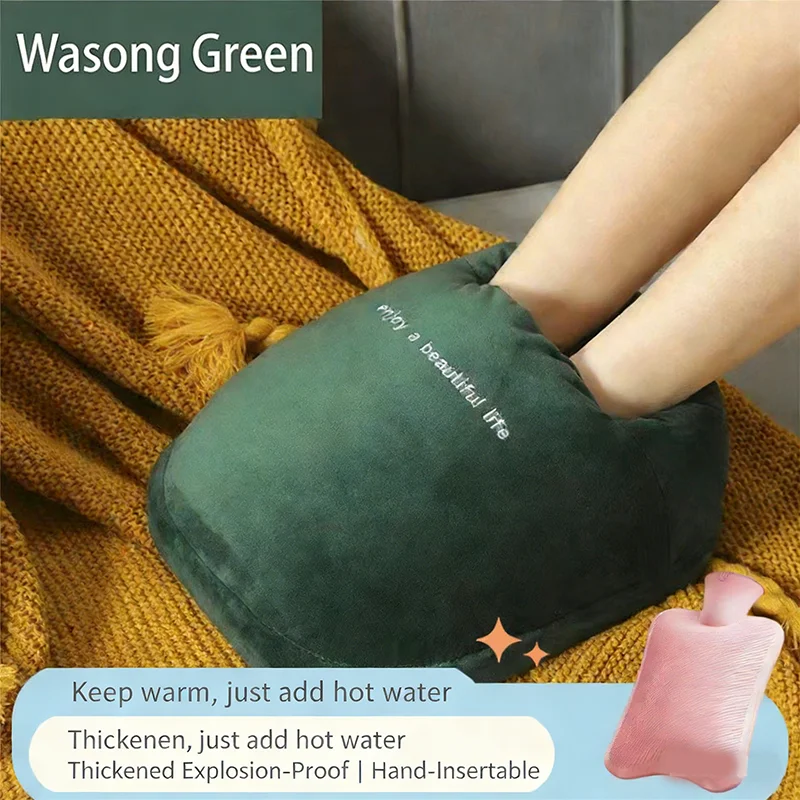 Hot Water Bag Hand Foot Warmer Home Camp Sofa Outdoor Winter Hot Water Bottle Camping Pain Relief Hand Therapy Soft Plush Cover