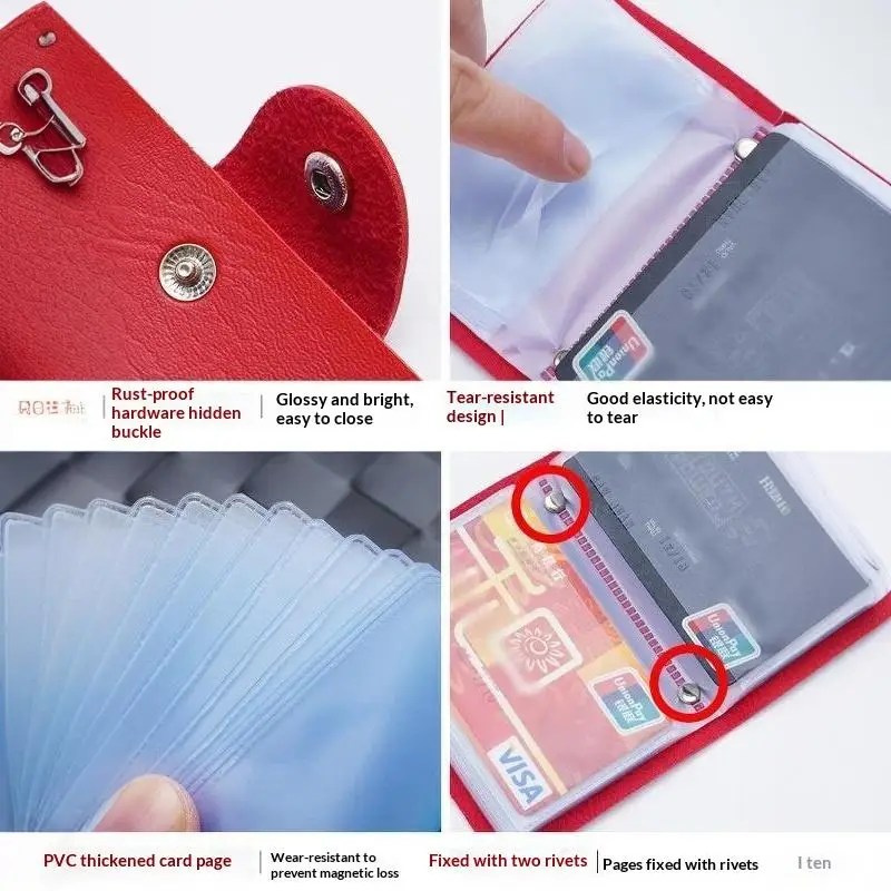 Business Credit Card Holder Anti-theft 24 Card Slots Fashion Lightweight Women ID Card Case for Shopping