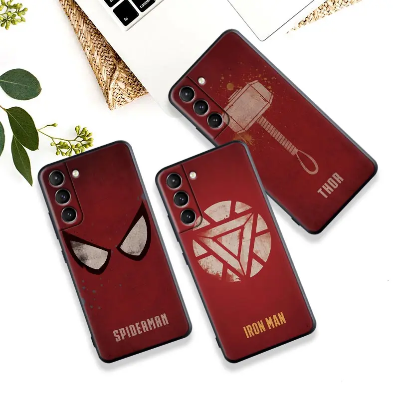 The Avengers Marvel Super Heroes Logo Case For Samsung Galaxy S23 Ultra S24 5G S21 S20 FE Cover For Galaxy S22 s23 S10 Plus Case