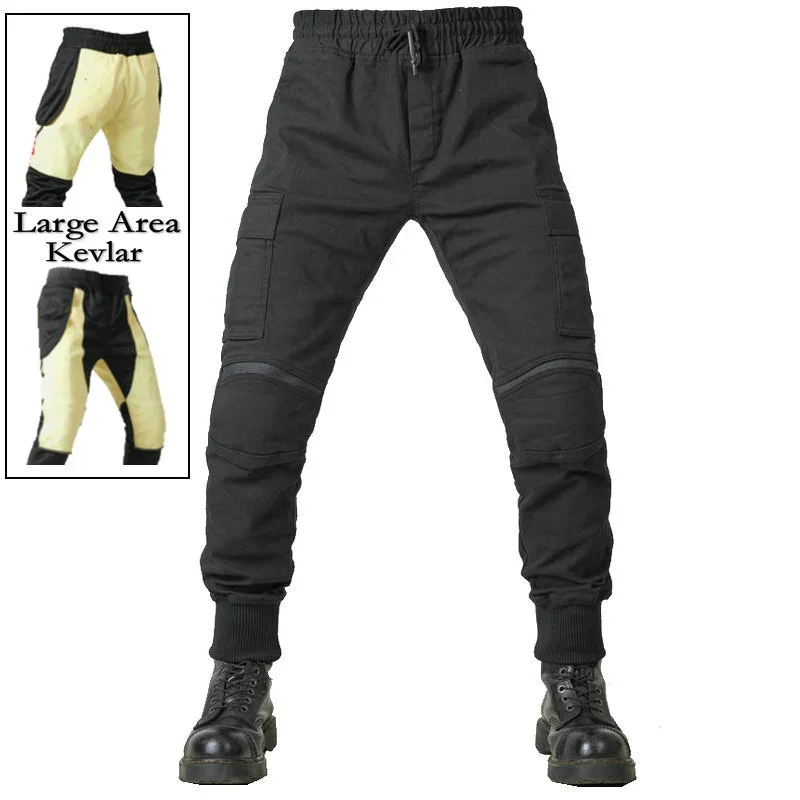 

Motorcycle Riding Jeans Pants Soft And Casual Inset Gear Wear-resistant Fireproof Kevlar Protective Layer On Hips And Knees