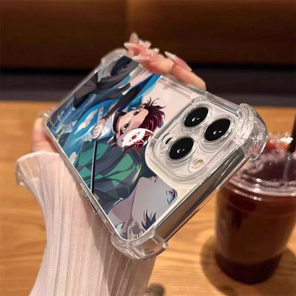 Tanjirou Demon Slayer Phone Case for Vivo V40 V30 V29 V25 V23 Y36 Y35 Y28 Y22 Y21 Y20 4G 5G Shockproof Thin Clear Cover
