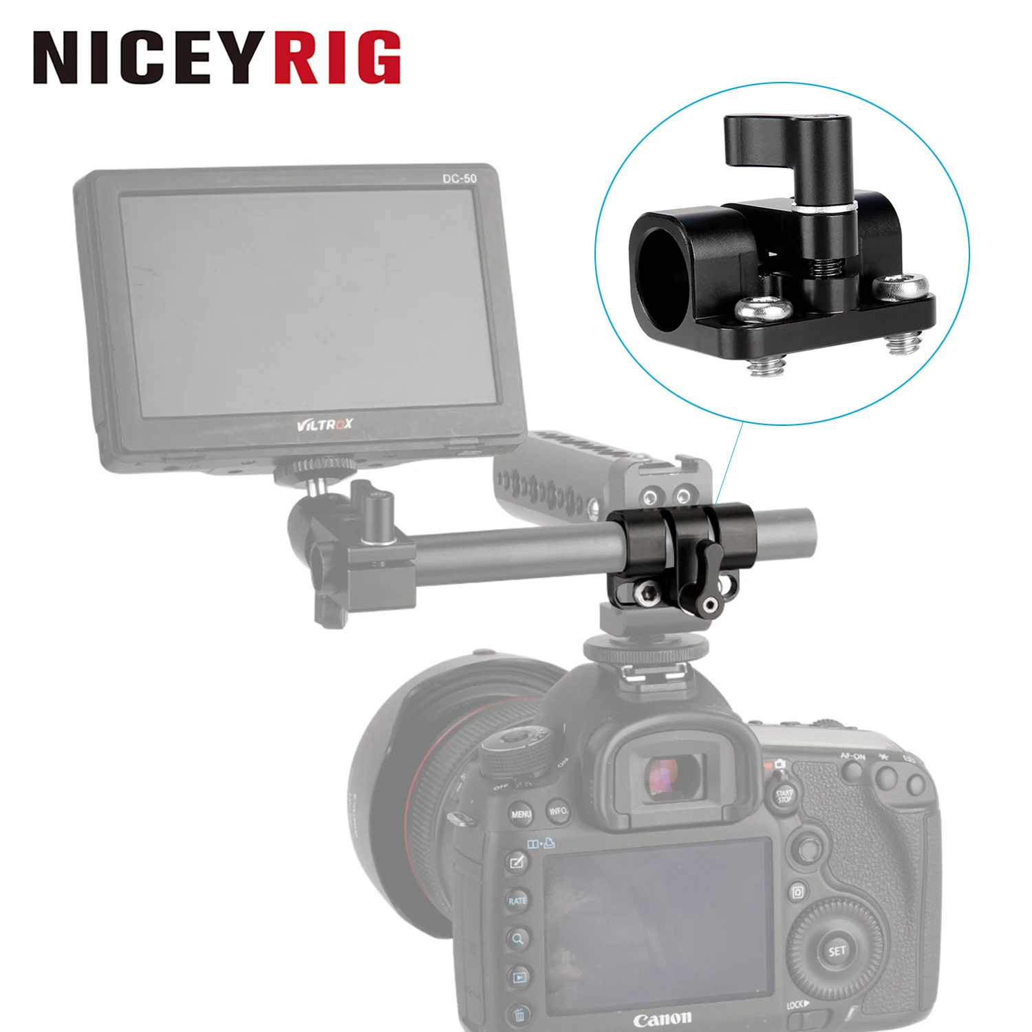 

NICERYIG Single 15mm Rail Clamp with 1/4 Threads