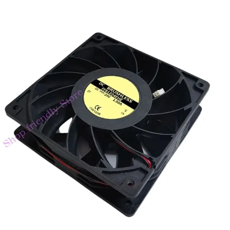 

594A FFB1224EHE 120mm DC24V 1.50A High Performances Cooling Fan, 4500RPM, for Server Racks and Industrial Use