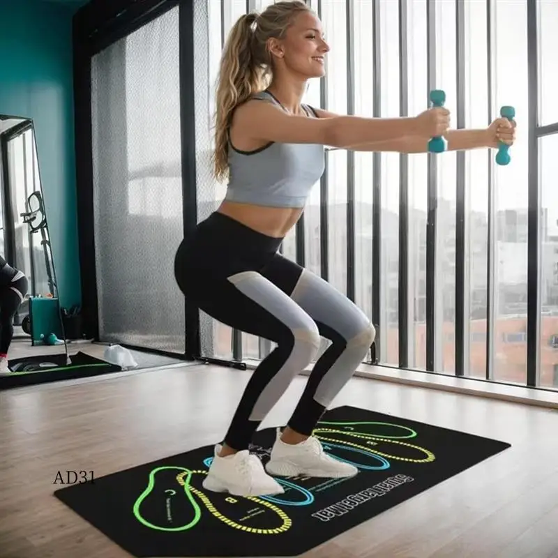 

New-Squat Guide Mat Squat Step Positions Knee Mat With Foot Position Mat,Workout Squats Leg Muscle Targeting