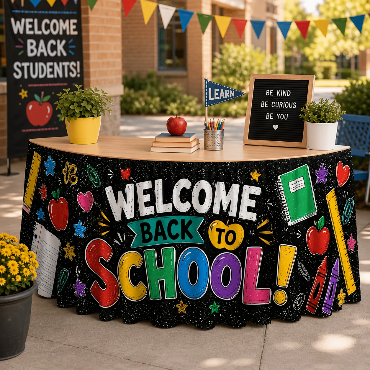 Printed design is suitable for decorating classroom activities or school supplies-themed events.