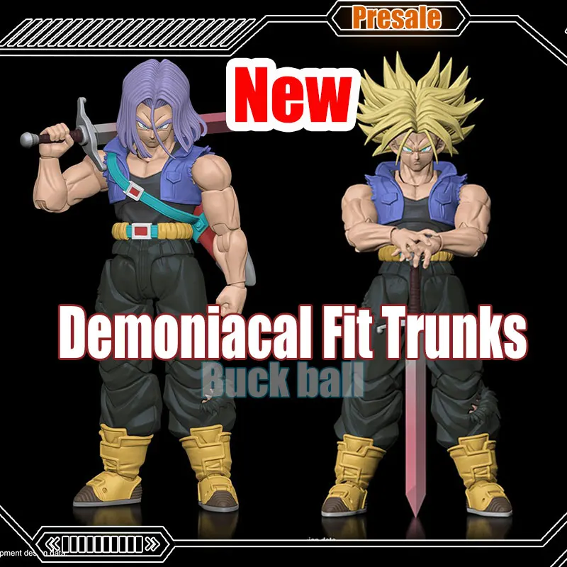 New Demoniacal Fit Dragon Ball Z SHF Trunks The Boy From The Future Son of Tomorrow Anime Action Figure Super Saiyan Model Toy