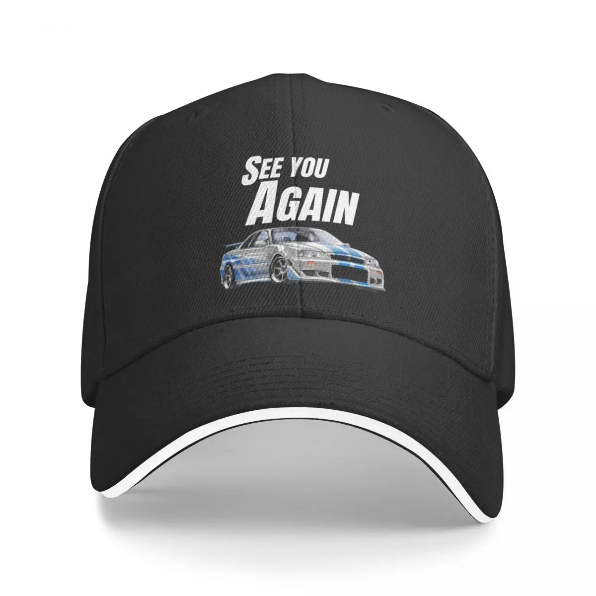 See you Again { fast and furious R34 GTR } Baseball Cap Ball Cap Uv Protection Solar Hat Women's Beach Men's