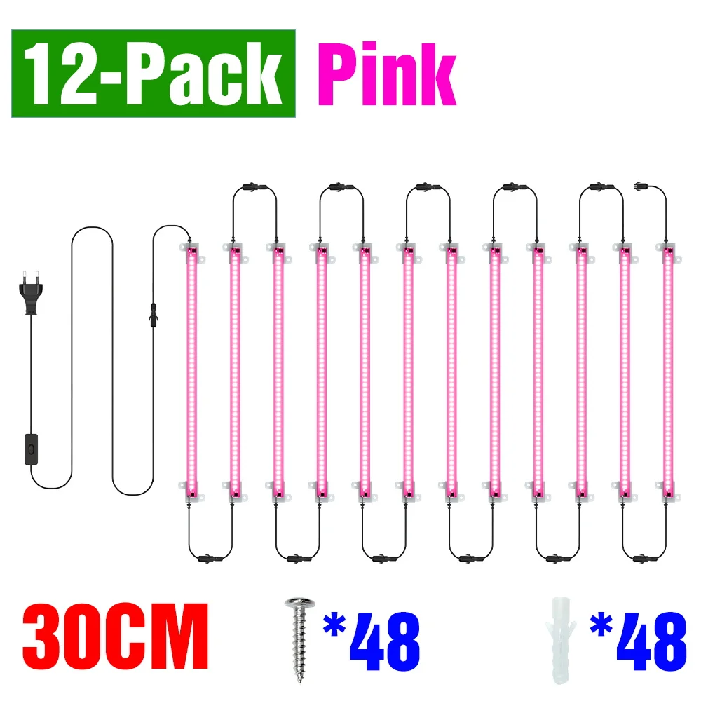 LED Plant Kweeklampen Volledige Spectrum Indoor Hydrocultuur Zaad Bloem Groenten Groei Doos Teelt Lamp EU plug 30/50 CM AC220V