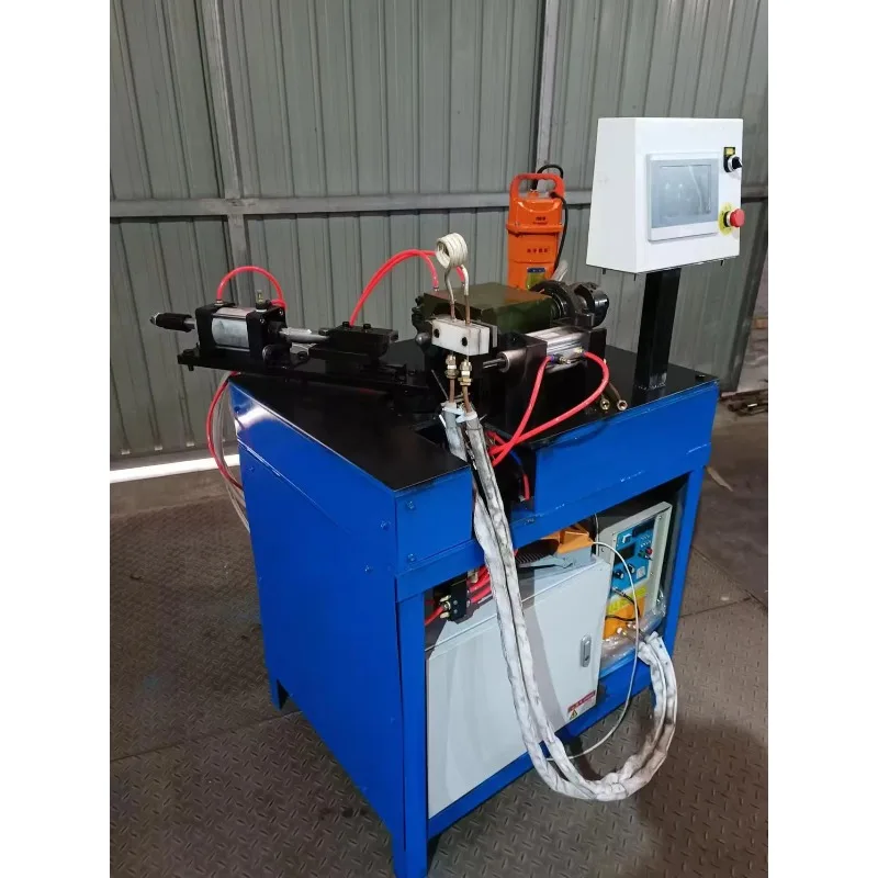 Automatische CNC Hochfrequenz Heizung Edelstahl Rohr Ende Formmaschine Metall Rohr Versiegelung Maschine