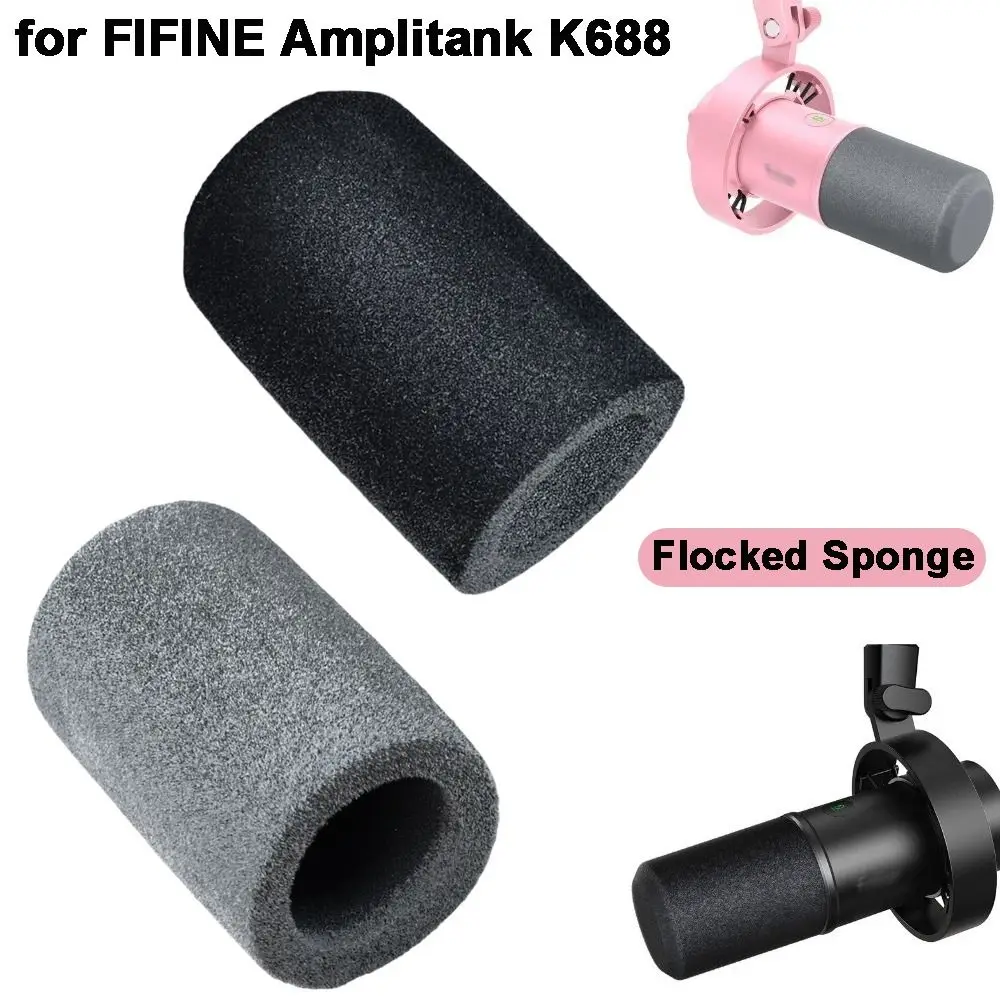1 Stück Ersatz-Mikrofon-Windschutzscheiben-Abdeckung, beflockter Schwammschaum, winddichte Mikrofonabdeckung für FIFINE Amplitank K688