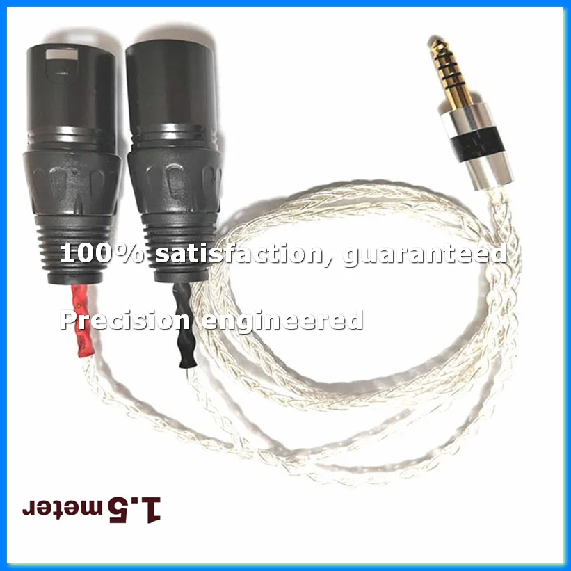 4.4mm Balanced Male to Dual XLR Male Audio Adapter Cable - High-Quality Sound Transmission 1.5m-A28R