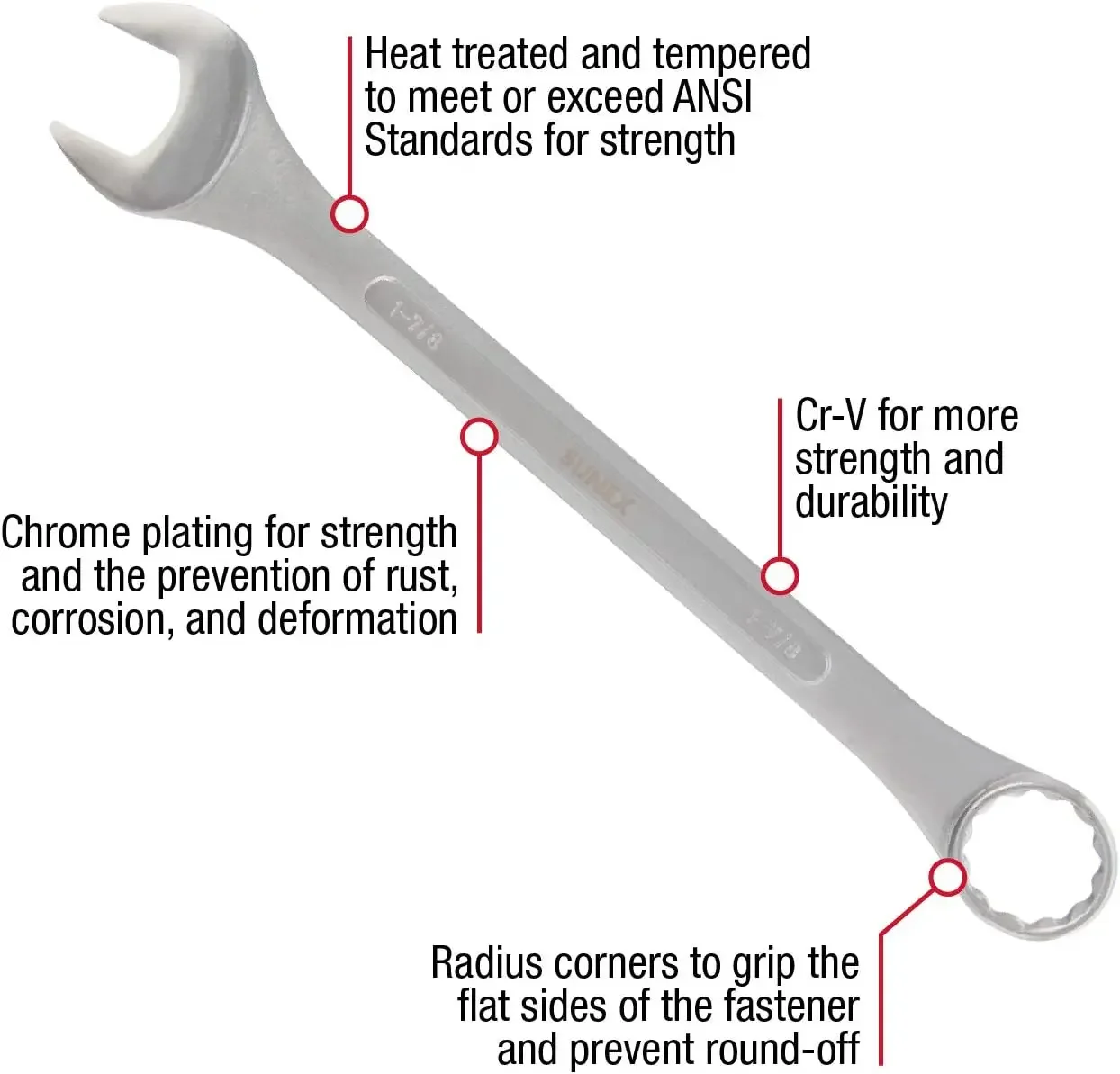 Tools  Raised Panel Jumbo Combination Wrench Set, 1-5/16-Inch - 2-Inch, Fully Polished, 10-Piece (Includes Roll-Case)