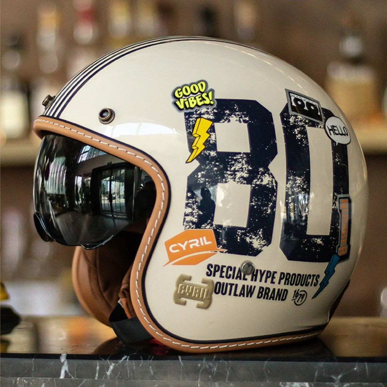 High quality ABS classic retro 3/4 open helmet,For Harley Davidson and Cruising Motorcycle Protective Helmets,Double D ring