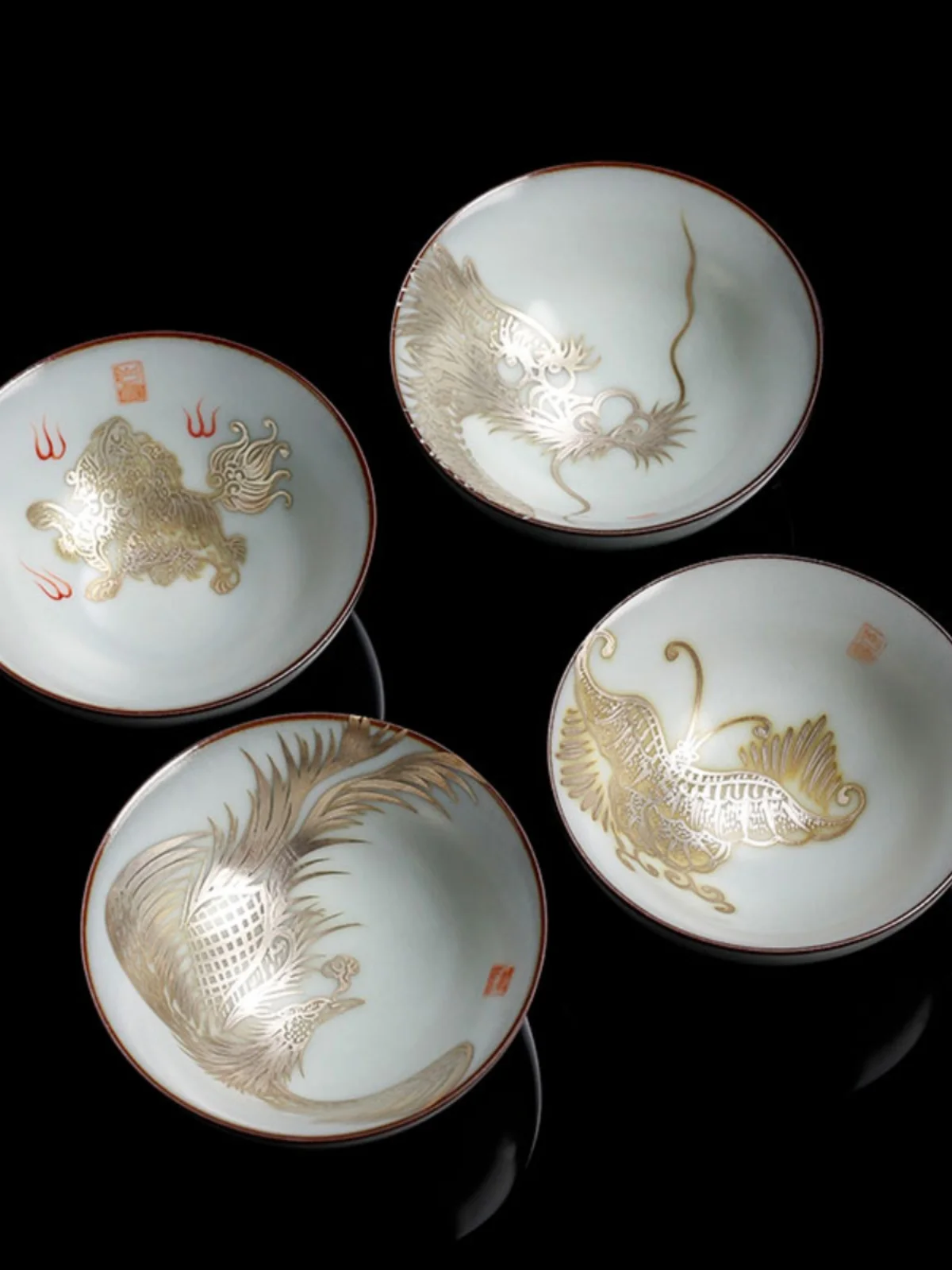 High-End Jiang Zuqing Hand-Painted Silver Tea Cup and Personality Men's Single Female Kombucha Sterling