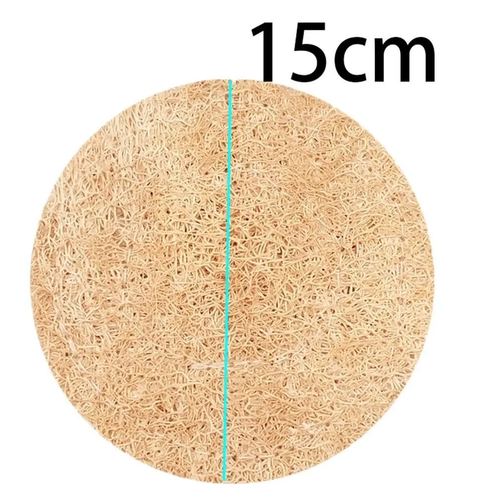 Teaware Round Tea Cup Mat Natural Double sided Teapot Pad Multipurpose Durable Loofah Mat Teapot