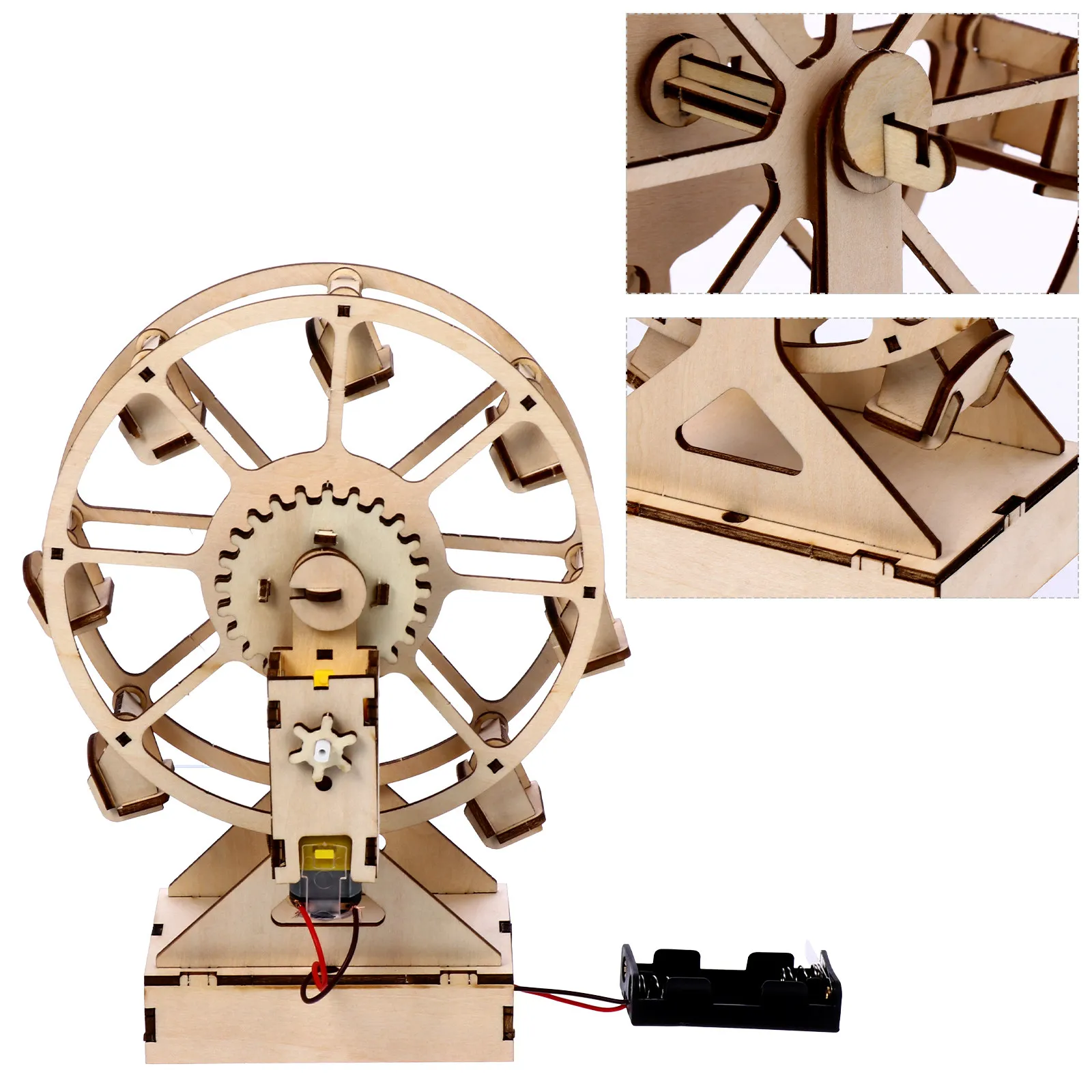 

3D Wooden Puzzle Educational Assembly Kit for Children Safe Non Toxic Material No Glue Required Decorative Room Table Showcase