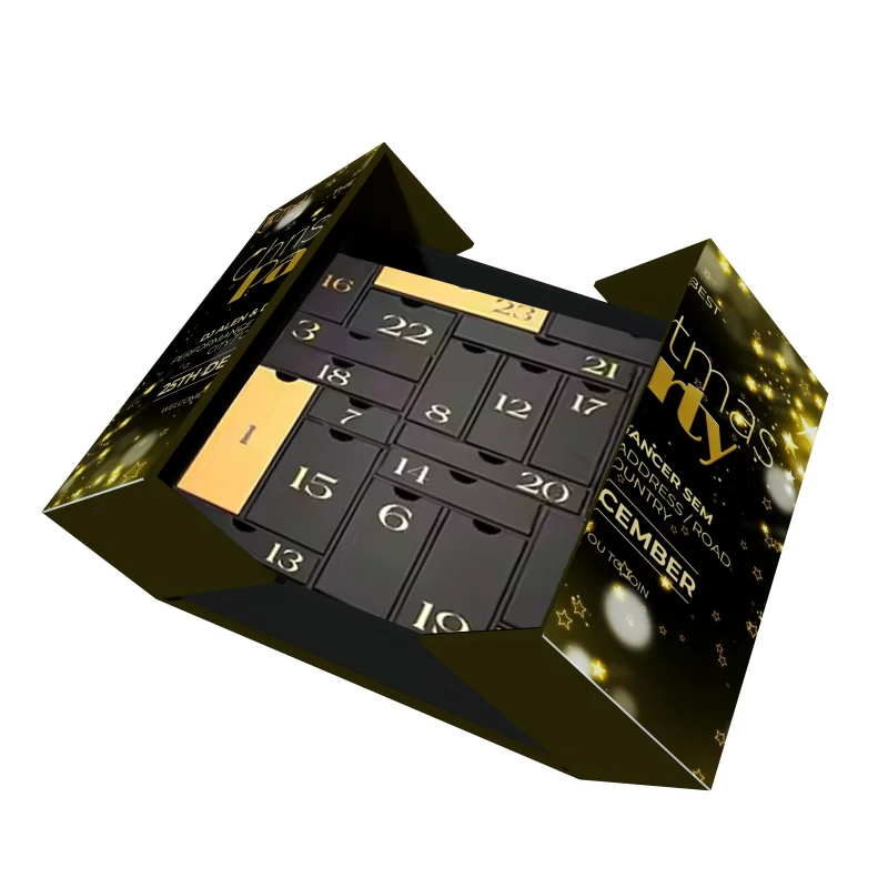 

Customization.Wholesale Empty Advent Calendar Cardboard Box Custom Handmade Christmas Advent Calendar Digital Printing Packaging