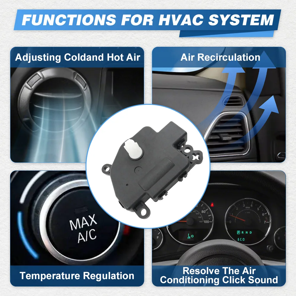 HVAC Heater Blend Door Actuator for Ford Expedition F-150 Escape  F-250 F-350 F-450 Super Duty Lincoln Navigator 5 Pins 604-224