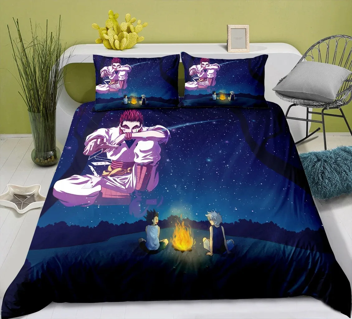 Hunter X Bedding Set Single Twin Full Queen King Size Hunter X Hunter Bed Set Aldult Kid Bedroom постельное бельё 006