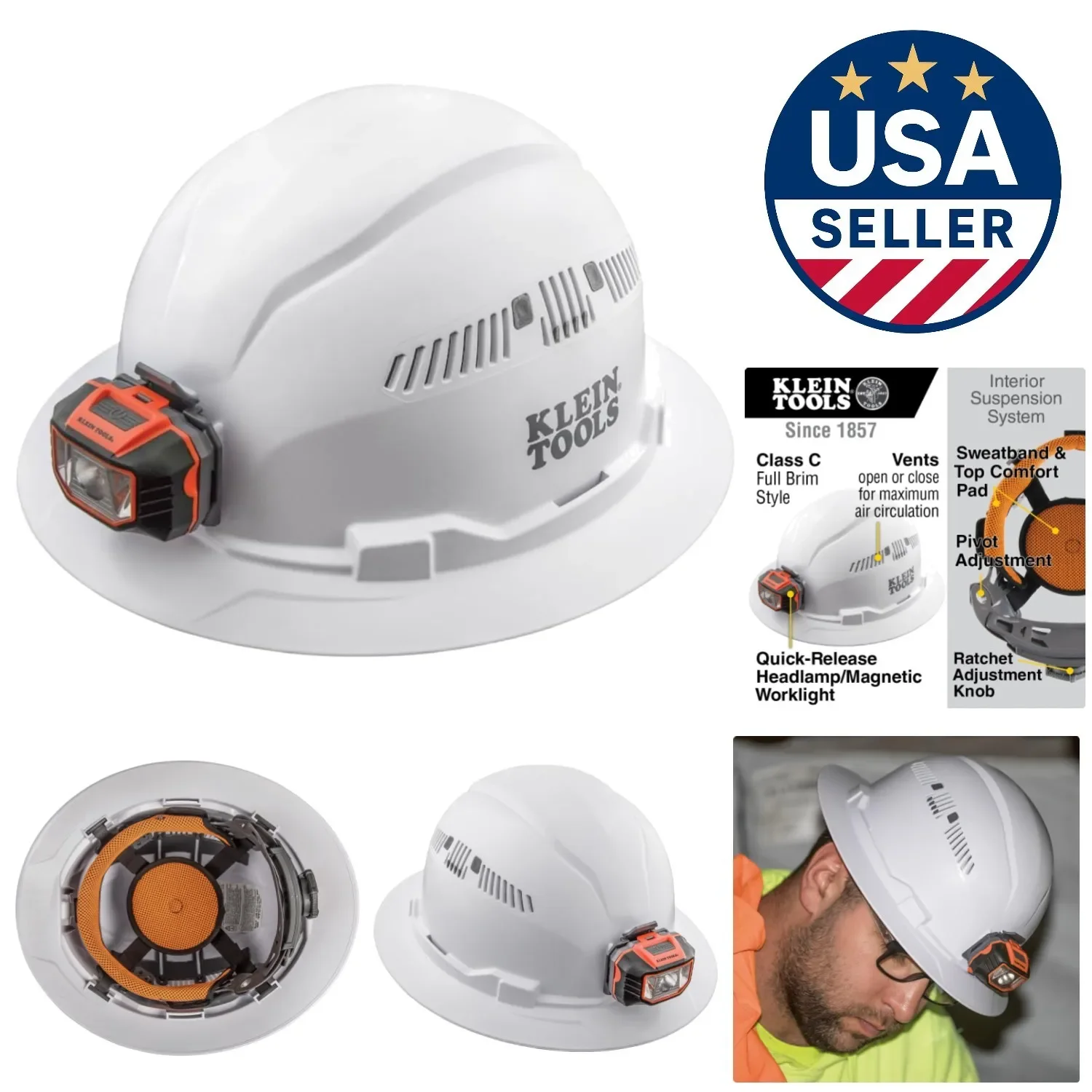 

Klein Tools Odor-Resistant Hard Hat with Adjustable Vents for Ultimate Comfort